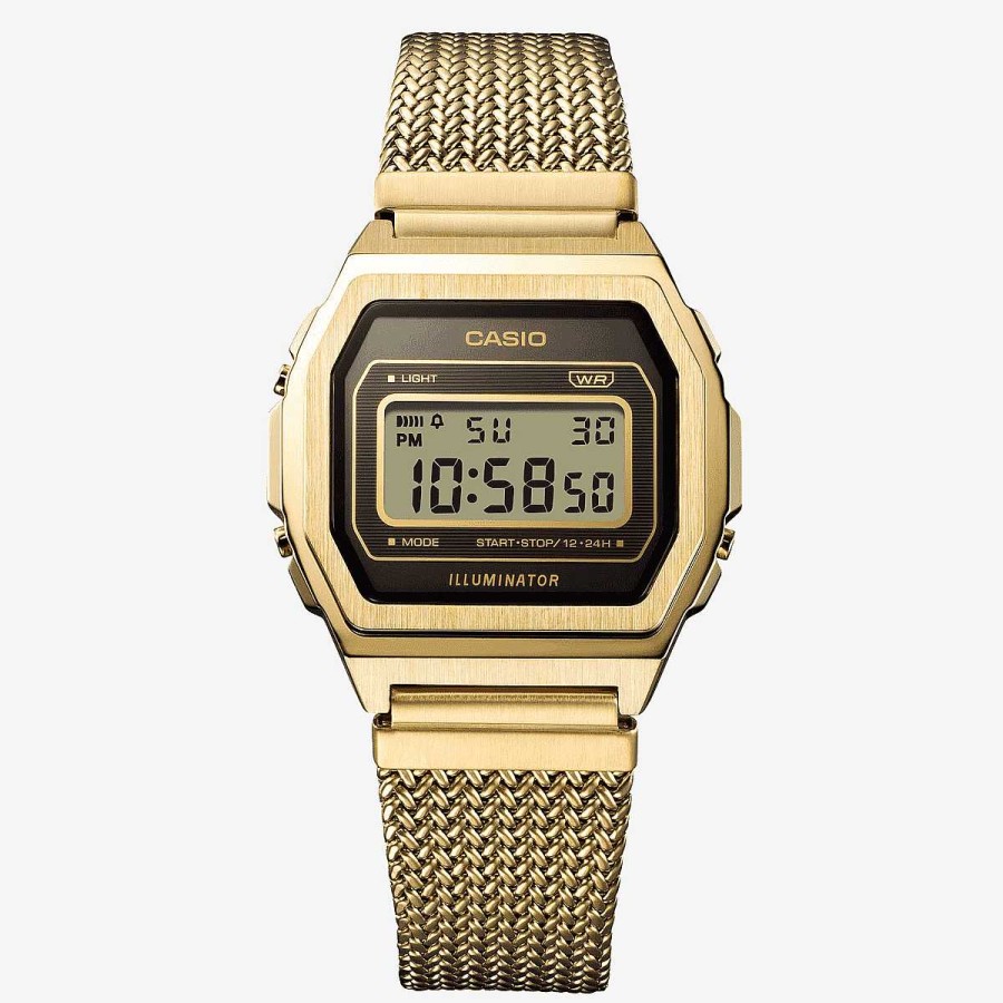 Relojes Casio | Reloj Casio Vintage Premium Acero Dorado Esfera Marr N