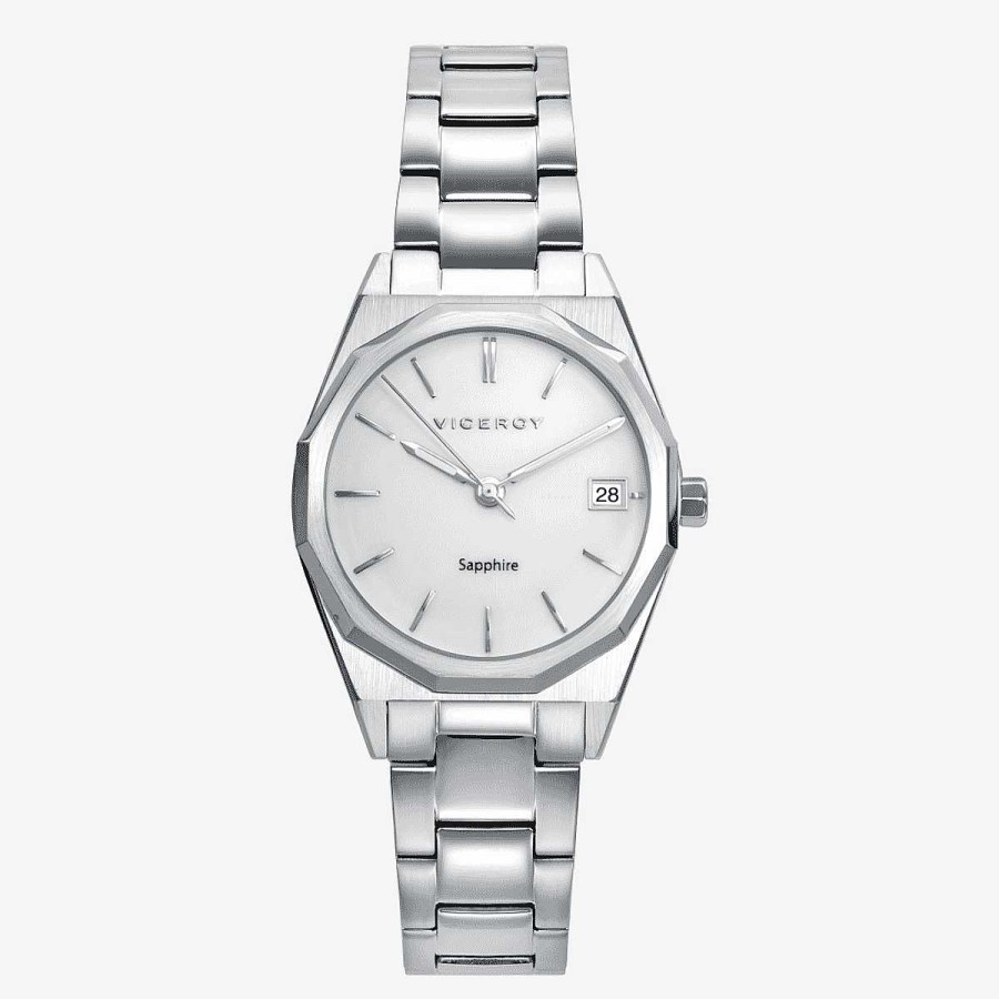 Relojes Viceroy | Reloj Viceroy Dress, Brazalete Acero Plateado, Esfera Blanca