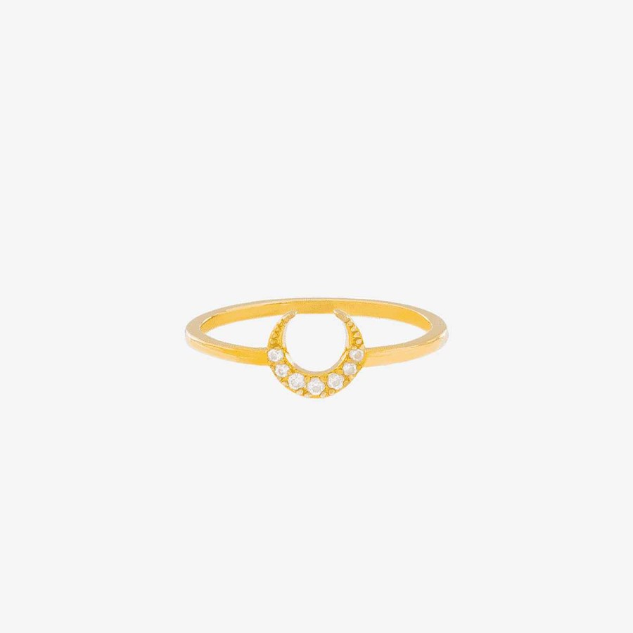 Joyer A B&U | Anillo De Plata Ba O Oro Lunula