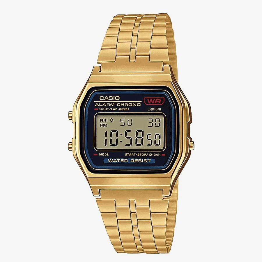 Relojes Casio | Reloj Casio Vintage Iconic Acero Dorado Esfera Negra