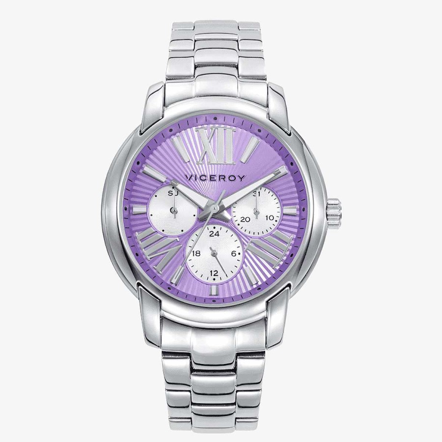 Relojes Viceroy | Reloj Viceroy Chic Roc O Osorno, Brazalete Acero Plateado, Esfera Lila