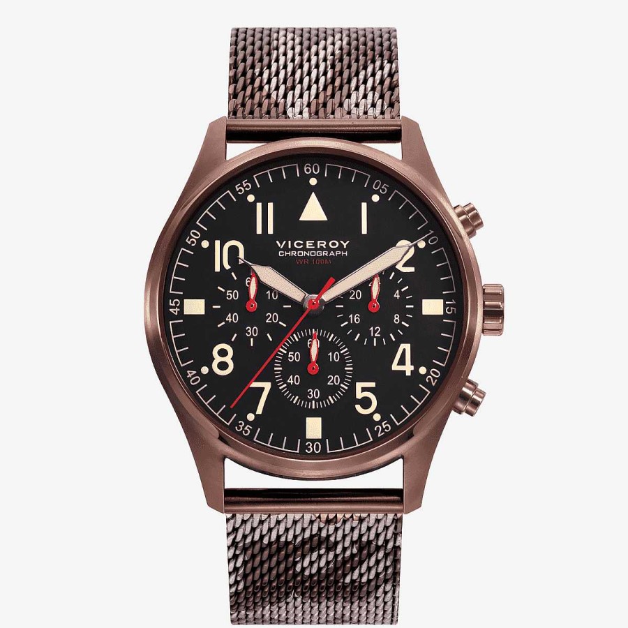 Relojes Viceroy | Reloj Viceroy Beat, Cron Grafo, Brazalete Camuflaje Marr N Malla Acero