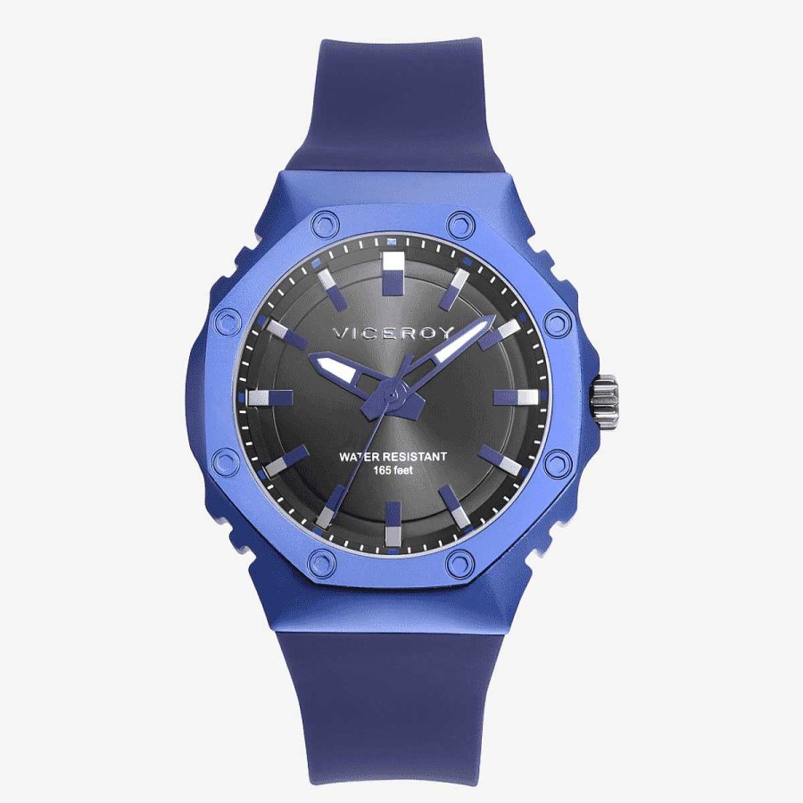 Relojes Viceroy | Reloj Viceroy Colors, Brazalete Silicona Azul Marino, Esfera Negra