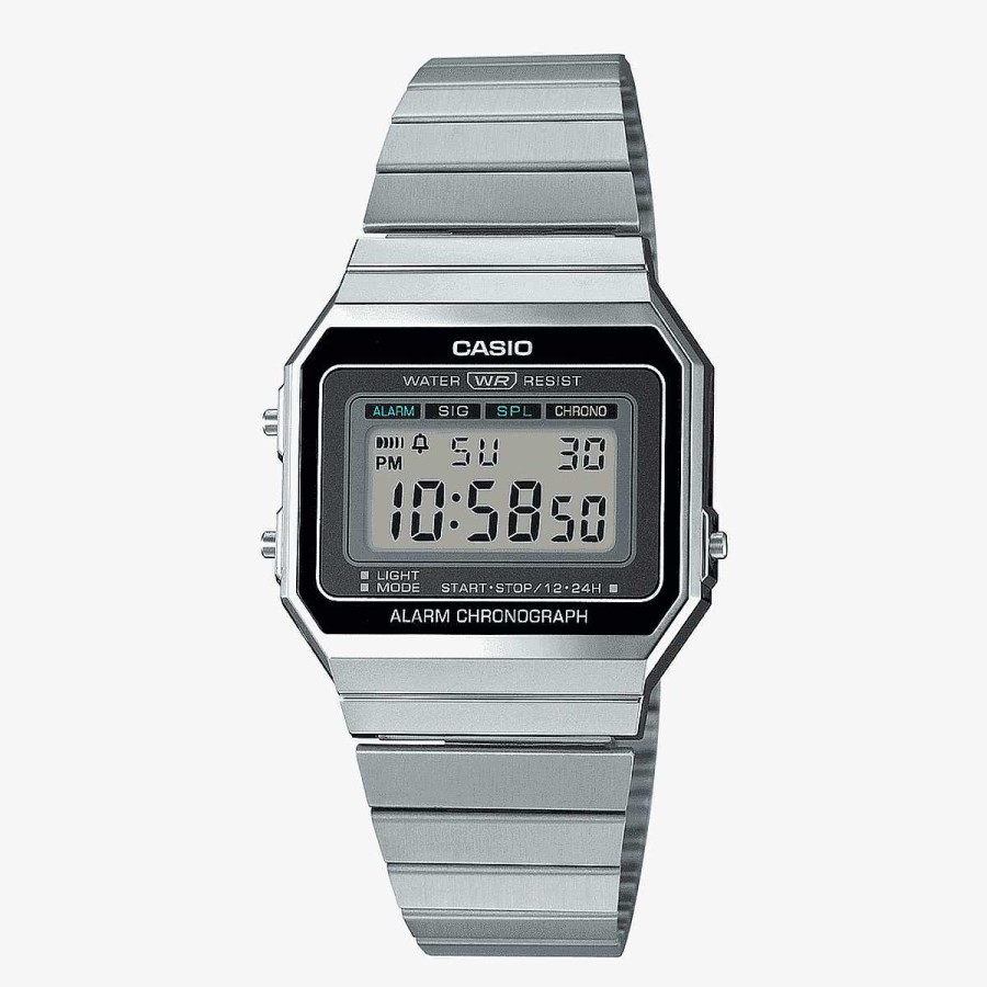 Relojes Casio | Reloj Casio Vintage Iconic Acero Plateado Esfera Negra