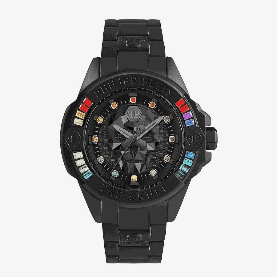 Relojes Philipp Plein | Reloj Philipp Plein $Kulll Genderless Brazalete Acero Negrocirconitas