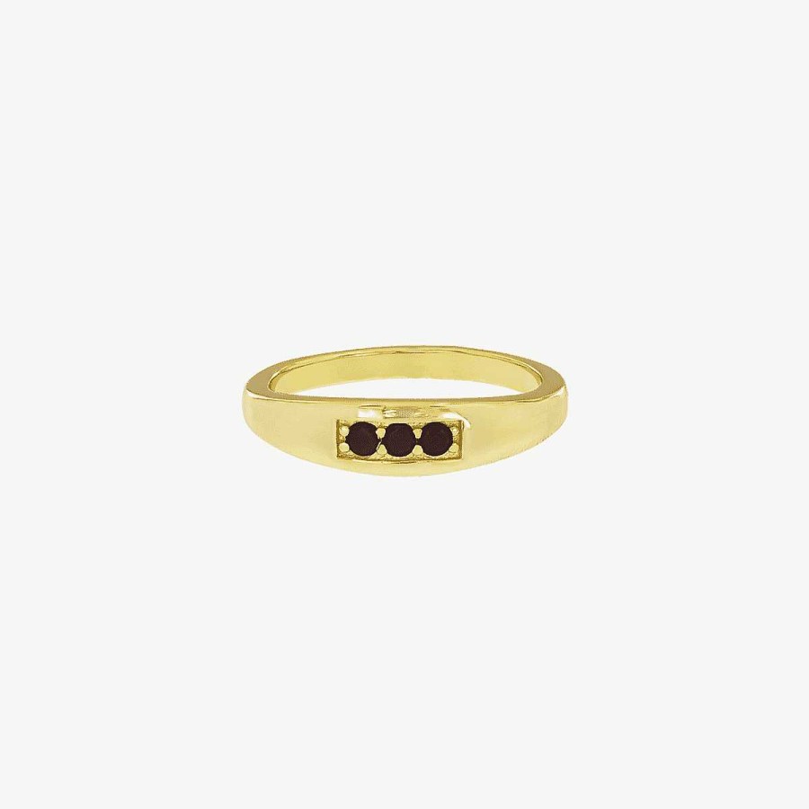 Joyer A B&U | Anillo De Plata Ba O Oro Black Dots