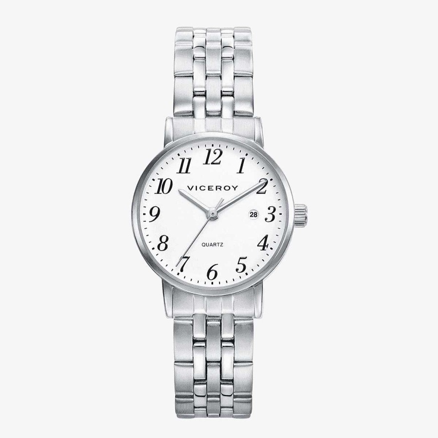 Relojes Viceroy | Reloj Viceroy, Brazalete Acero Plateado, Esfera Blanca