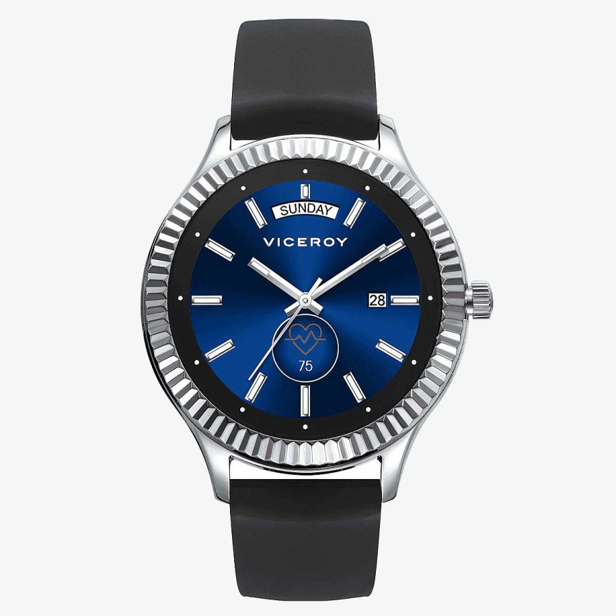 Relojes Viceroy | Reloj Viceroy Smartwatch Smartpro, Doble Brazalete Silicona Y Acero Plateado