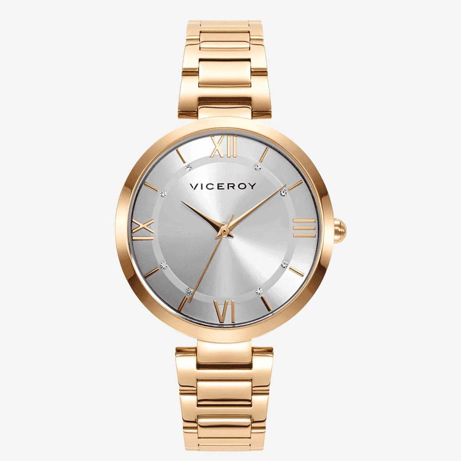 Relojes Viceroy | Reloj Viceroy Chic, Brazalete Acero Dorado, Esfera Plateada