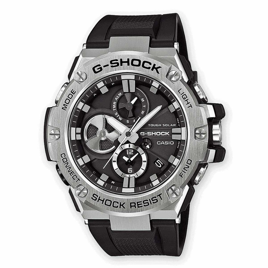 Relojes G-Shock | Reloj Casio G-Shock G-Steel Serie Gst-B100 Acero Brazalete Pl Stico Negro