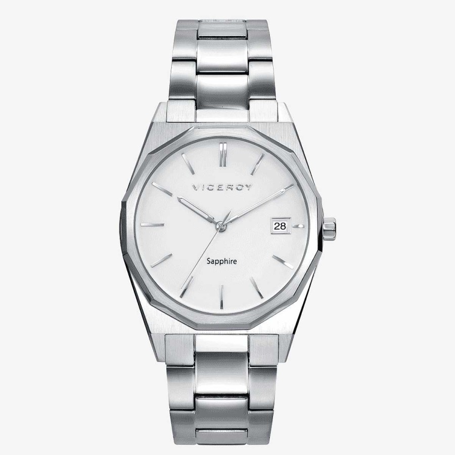 Relojes Viceroy | Reloj Viceroy Dress Hombre, Brazalete Acero Plateado, Esfera Blanca