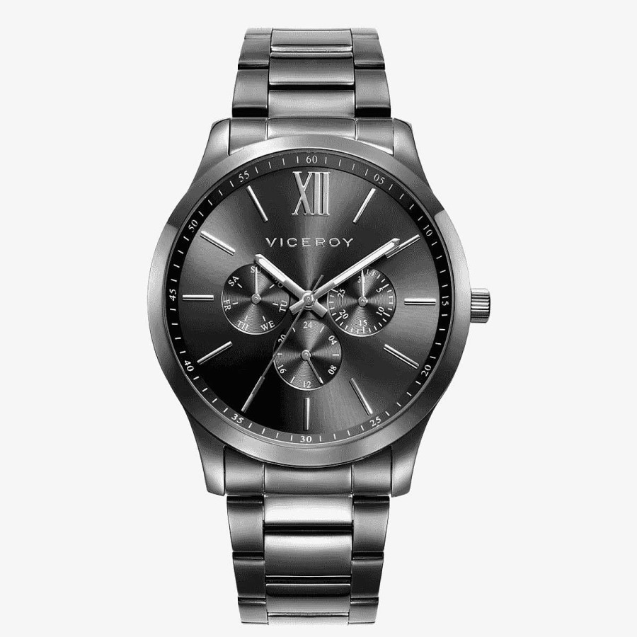 Relojes Viceroy | Reloj Viceroy Magnum, Multifunci N, Brazalete Acero Gris, Esfera Gris