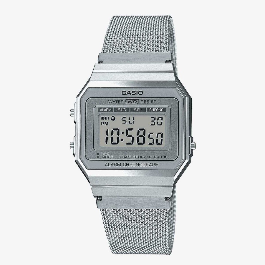 Relojes Casio | Reloj Casio Vintage Iconic Acero Plateado Esfera Gris