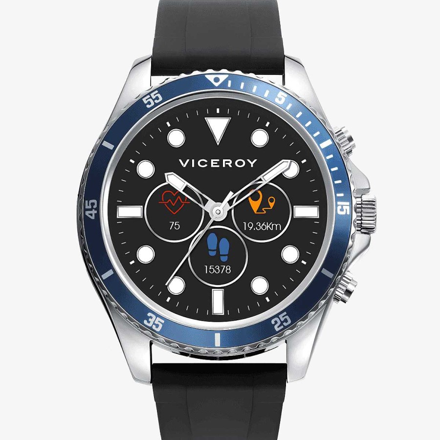 Relojes Viceroy | Reloj Viceroy Smartwatch Smartpro, Dobre Brazalete Silicona Y Malla Acero Plateado