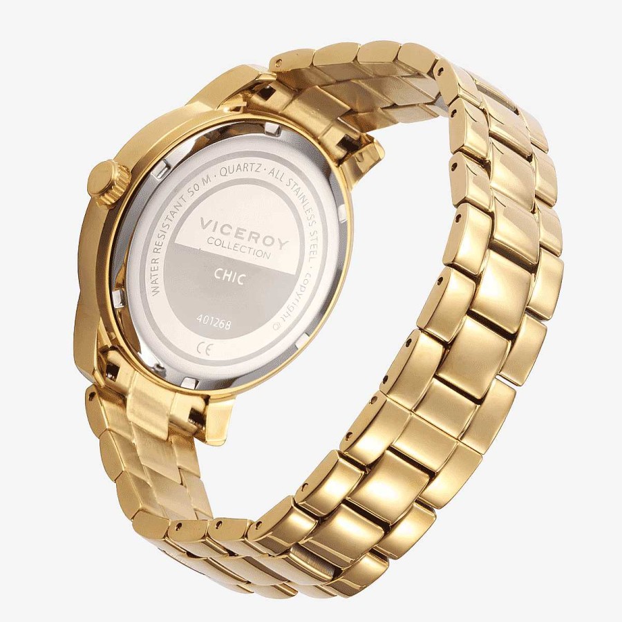 Relojes Viceroy | Reloj Viceroy Chic Roc O Osorno, Brazalete Acero Dorado, Esfera Dorada