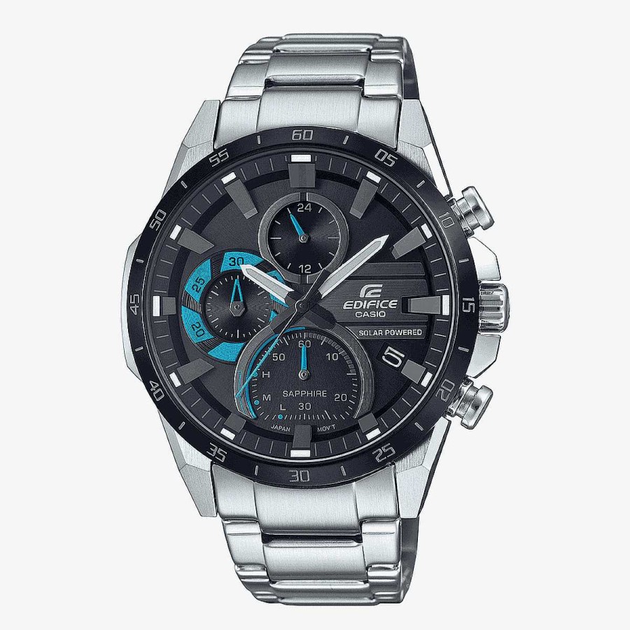 Relojes Casio | Reloj Casio Edifice Acero Plateado Esfera Bicolor Bisel Gris