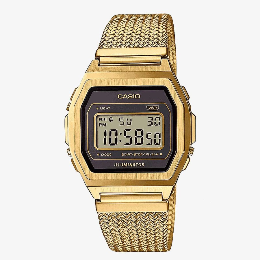 Relojes Casio | Reloj Casio Vintage Premium Acero Dorado Esfera Marr N