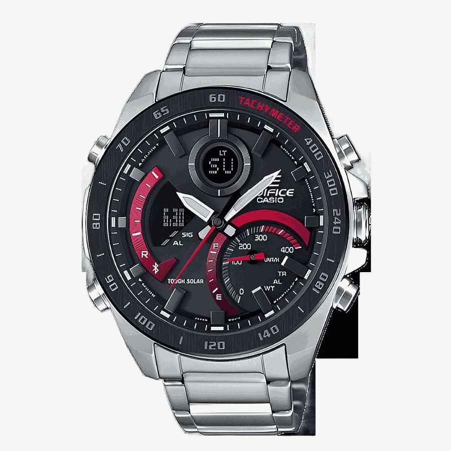 Relojes Casio | Reloj Casio Edifice Smartphone Acero Esfera Bicolor Roja