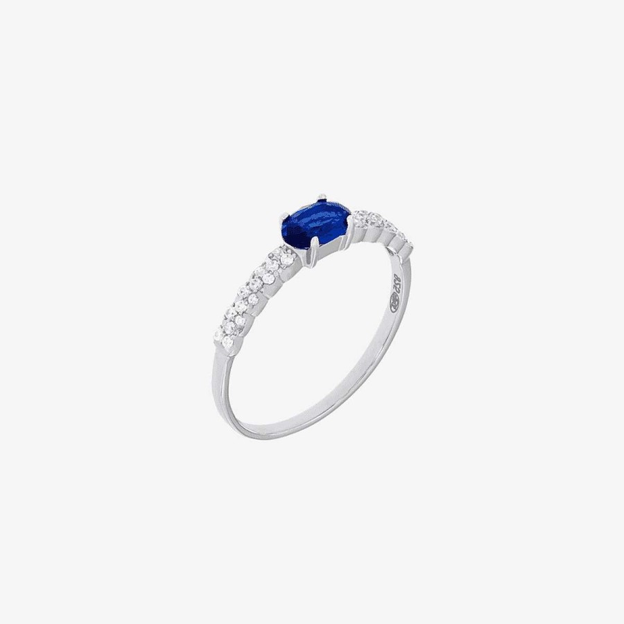 Joyer A B&U | Anillo De Plata Blueberry Oval