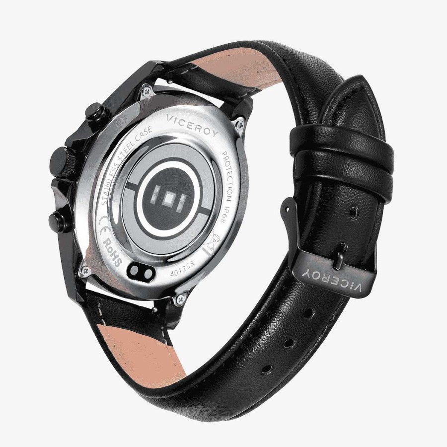 Relojes Viceroy | Reloj Viceroy Smartwatch Smartpro, Doble Brazalete Piel Y Malla Acero Negro