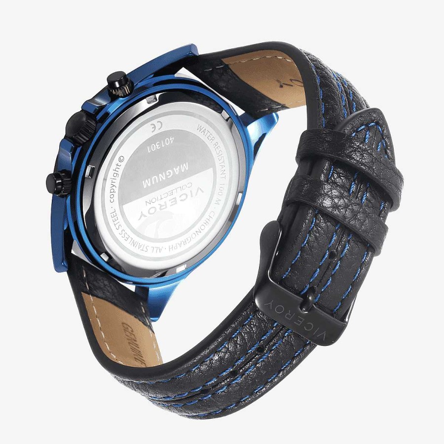 Relojes Viceroy | Reloj Viceroy Magnum, Brazalete Piel Azul, Esfera Azul