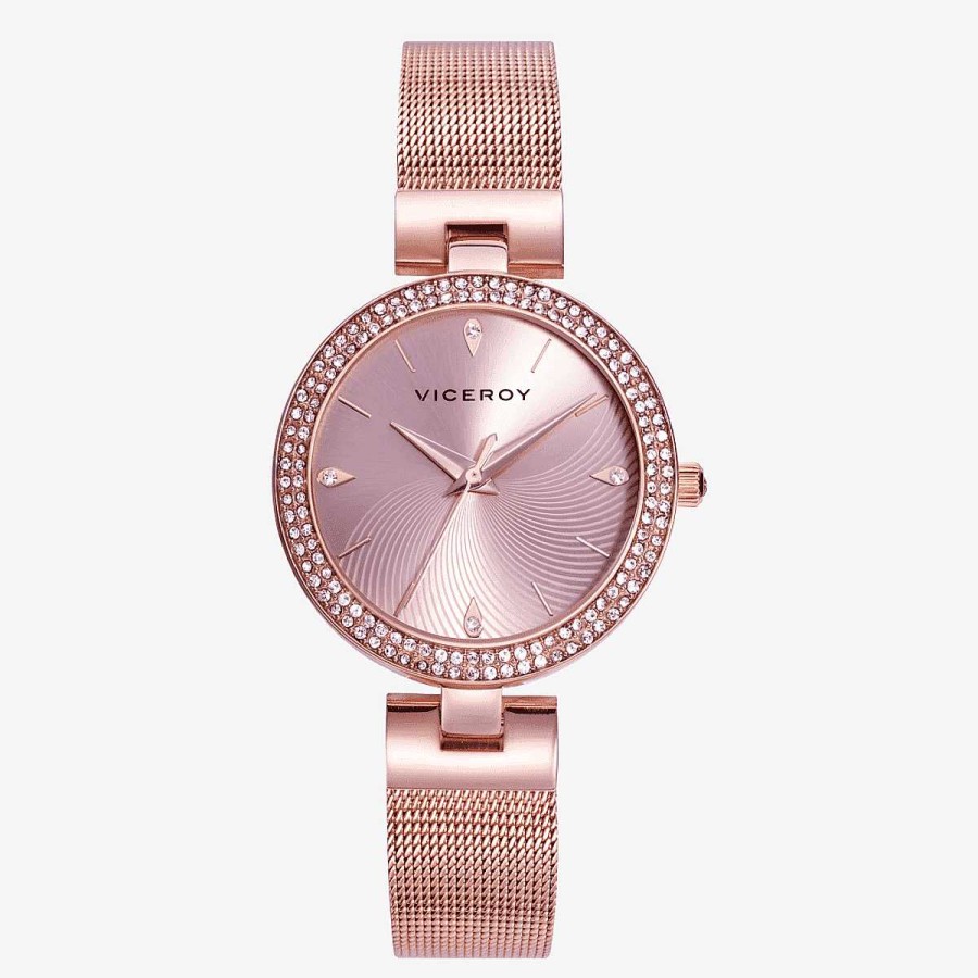 Relojes Viceroy | Reloj Viceroy Chic, Brazalete Malla Acero Oro Rosa, Esfera Rosa