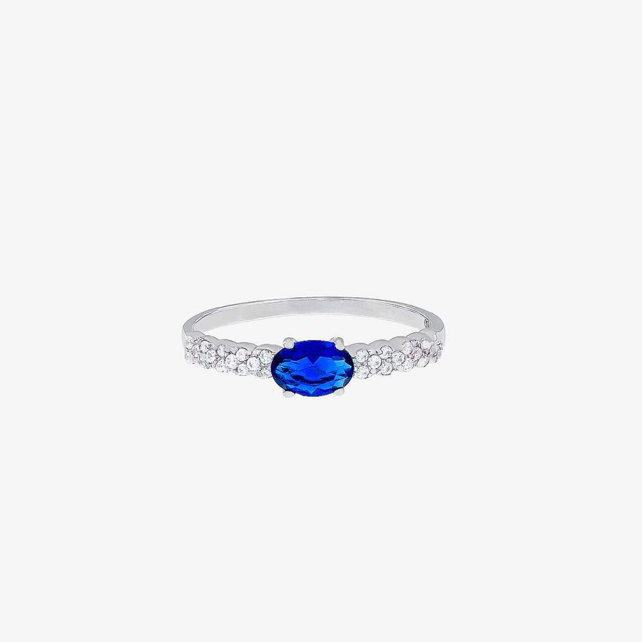 Joyer A B&U | Anillo De Plata Blueberry Oval