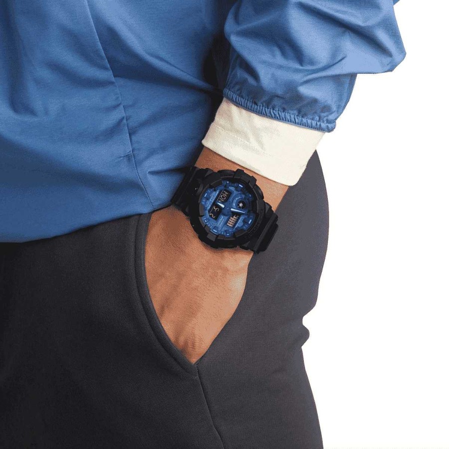 Relojes G-Shock | Reloj Casio G-Shock Serie Ga-700 Pl Stico Cachemir Azul