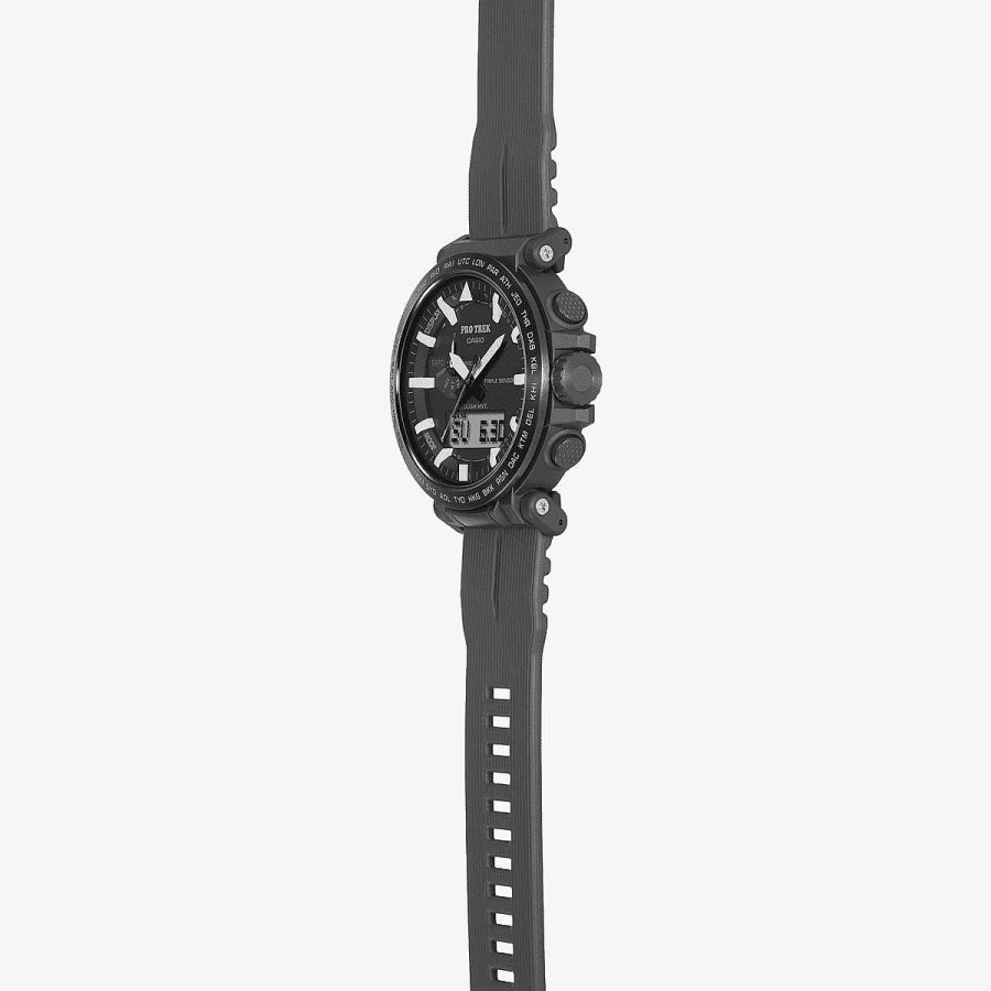 Relojes Casio | Reloj Casio Pro Trek Pl Stico Negro Detalles En Verde