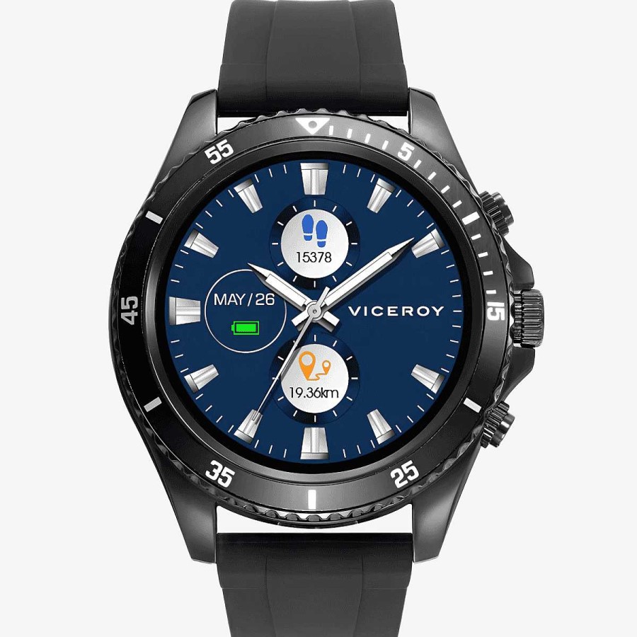 Relojes Viceroy | Reloj Viceroy Smartwatch Smartpro, Dobre Brazalete Silicona Y Acero Gris