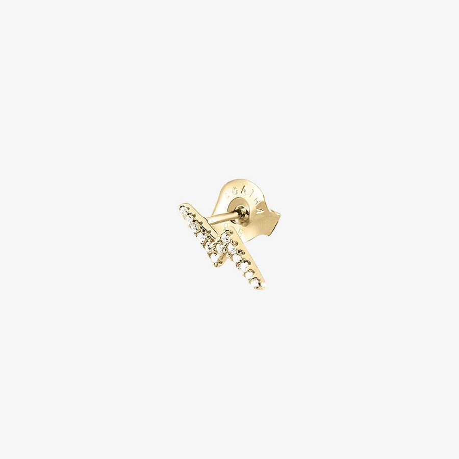 Joyer A Agatha Paris | Piercing Mini Eclair De Agatha Paris - Cristal / Dorado