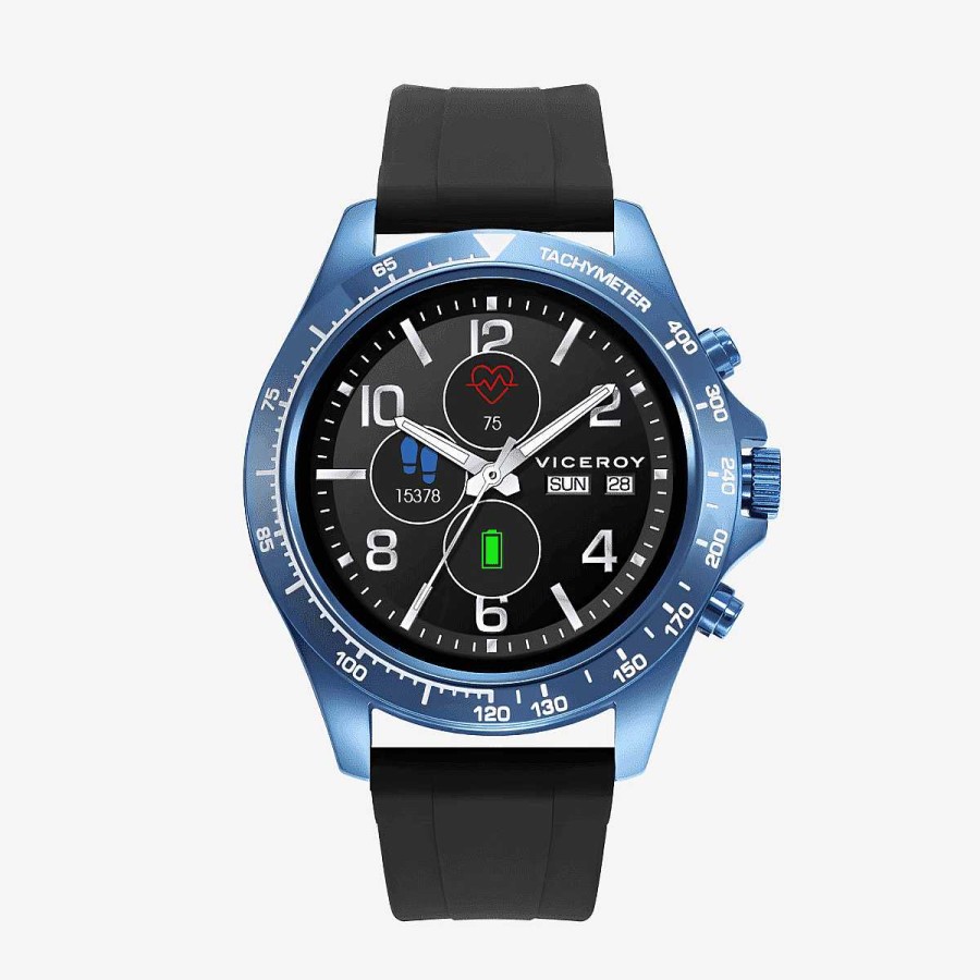 Relojes Viceroy | Reloj Viceroy Smartwatch Smartpro, Dobre Brazalete Silicona Y Malla Acero Azul