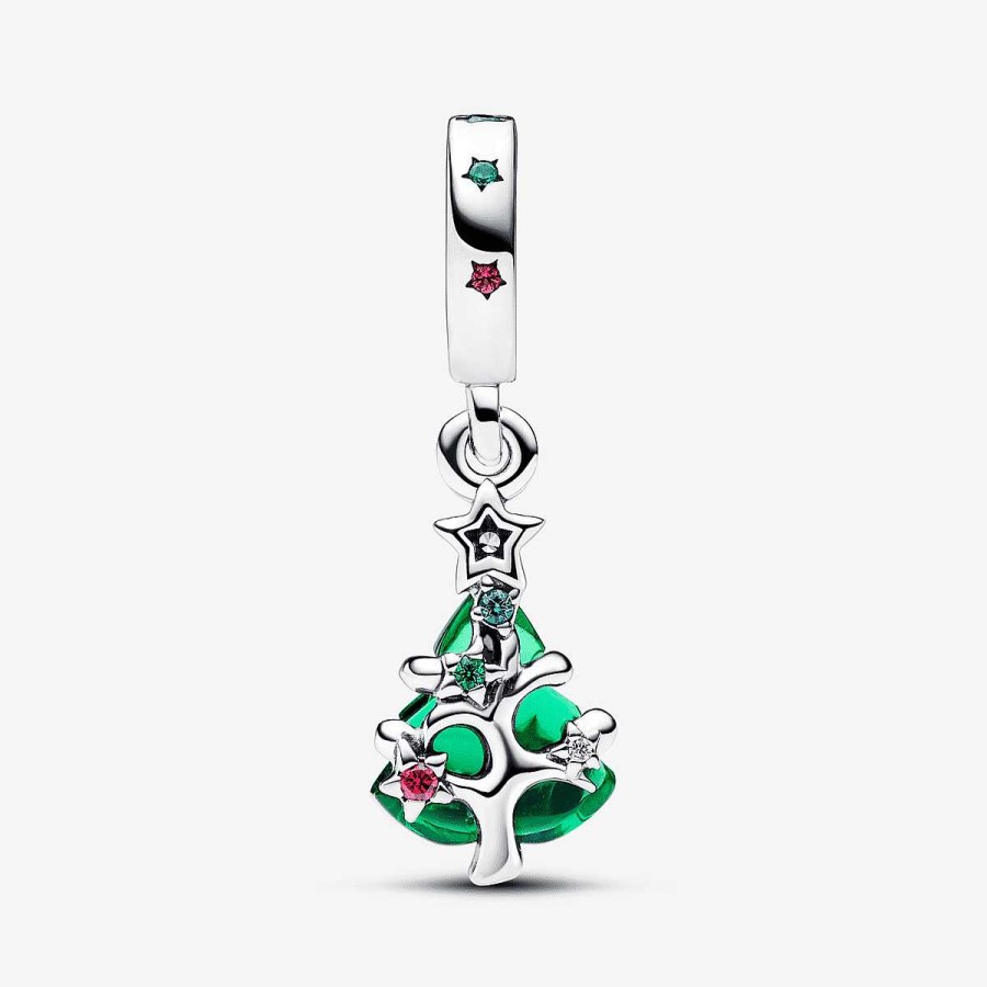 Joyer A Pandora | Charm Colgante Pandora Rbol De Navidad Brillante