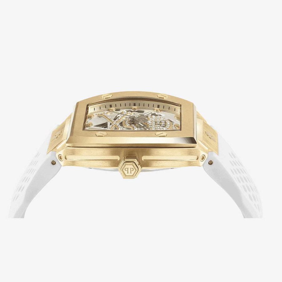 Relojes Philipp Plein | Reloj Philipp Plein $Keleton Brazalete Silicona Blanco