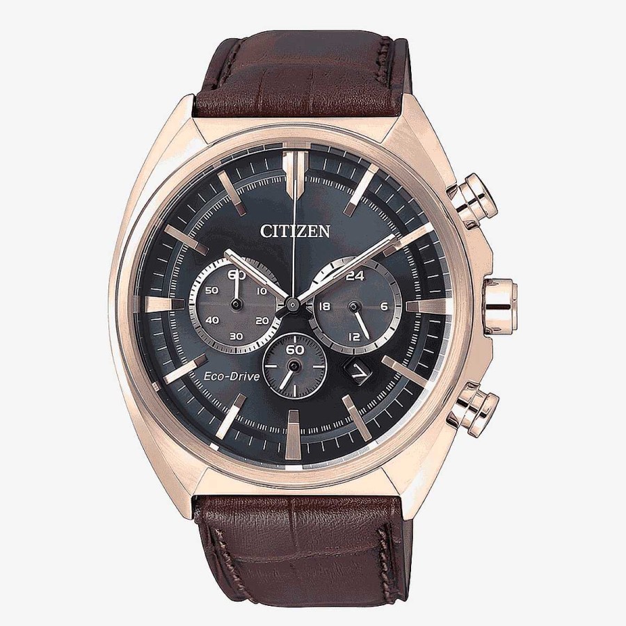 Relojes Citizen | Reloj Citizen Of Collection Cron Grafo Brazalete Piel Marr N