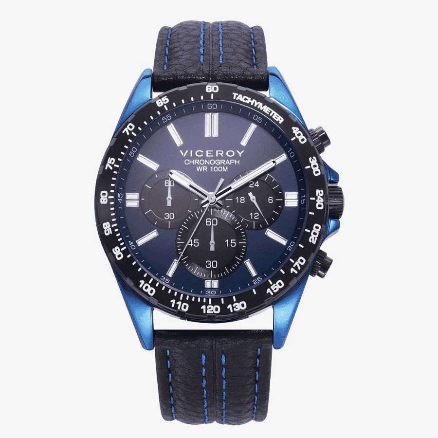 Relojes Viceroy | Reloj Viceroy Magnum, Brazalete Piel Azul, Esfera Azul