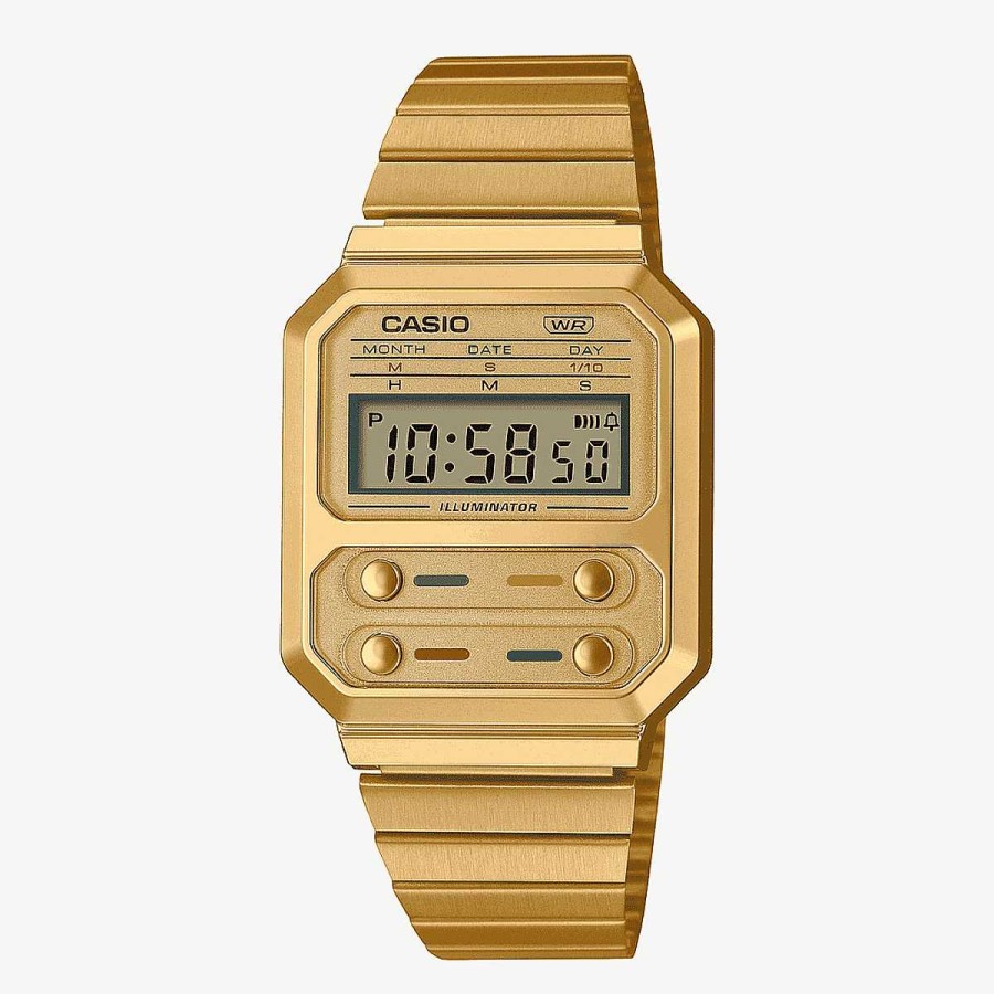 Relojes Casio | Reloj Casio Vintage Edgy Collection Acero Dorado Esfera Dorada