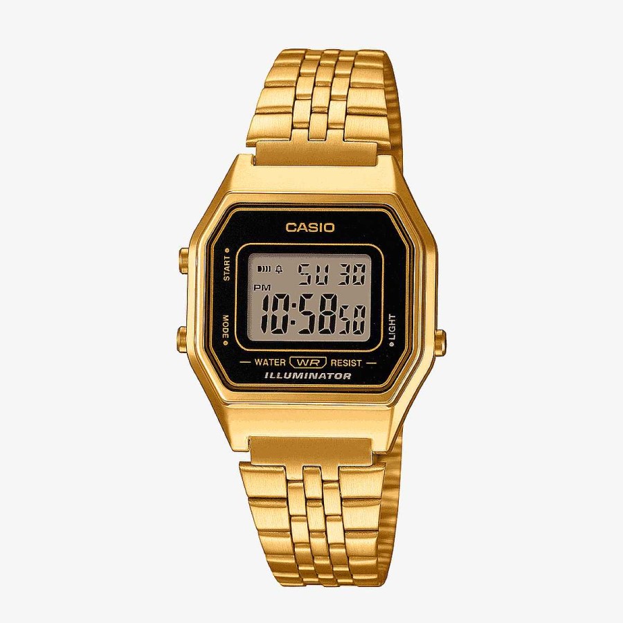 Relojes Casio | Reloj Casio Vintage Mini Acero Dorado Esfera Negra