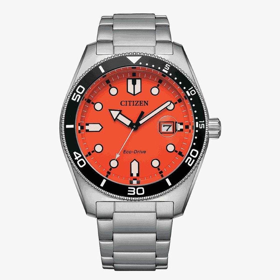 Relojes Citizen | Reloj Citizen Of Collection 3 Agujas Esfera Naranja