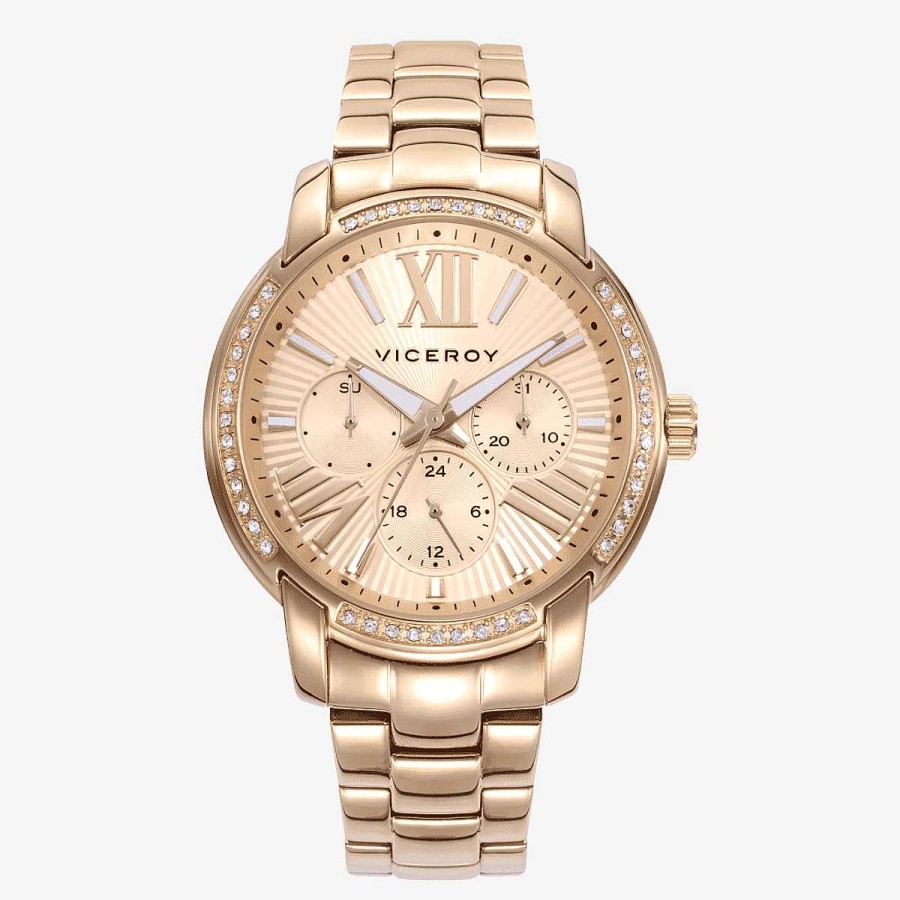 Relojes Viceroy | Reloj Viceroy Chic Roc O Osorno, Brazalete Acero Dorado, Esfera Dorada