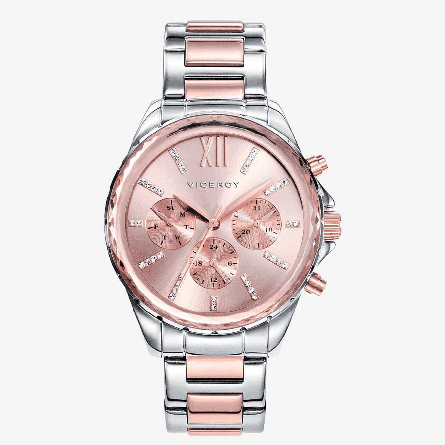 Relojes Viceroy | Reloj Viceroy Chic, Brazalete Acero Bicolor, Esfera Rosa Perlado