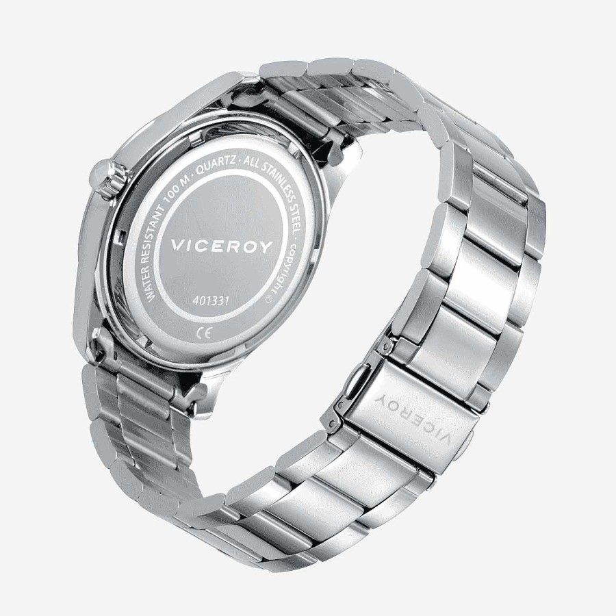 Relojes Viceroy | Reloj Viceroy Pack Magnum, Brazalete Acero Plateado, Esfera Negra