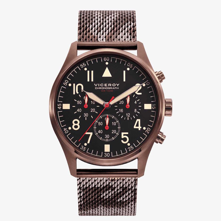 Relojes Viceroy | Reloj Viceroy Beat, Cron Grafo, Brazalete Camuflaje Marr N Malla Acero