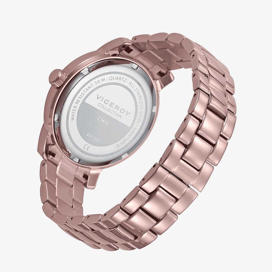 Relojes Viceroy | Reloj Viceroy Chic Roc O Osorno, Brazalete Acero Oro Rosa, Esfera Rosa