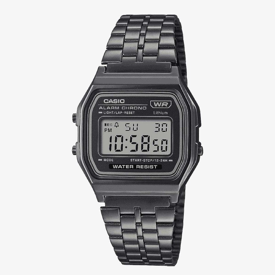 Relojes Casio | Reloj Casio Vintage Iconic Acero Negro Esfera Negra