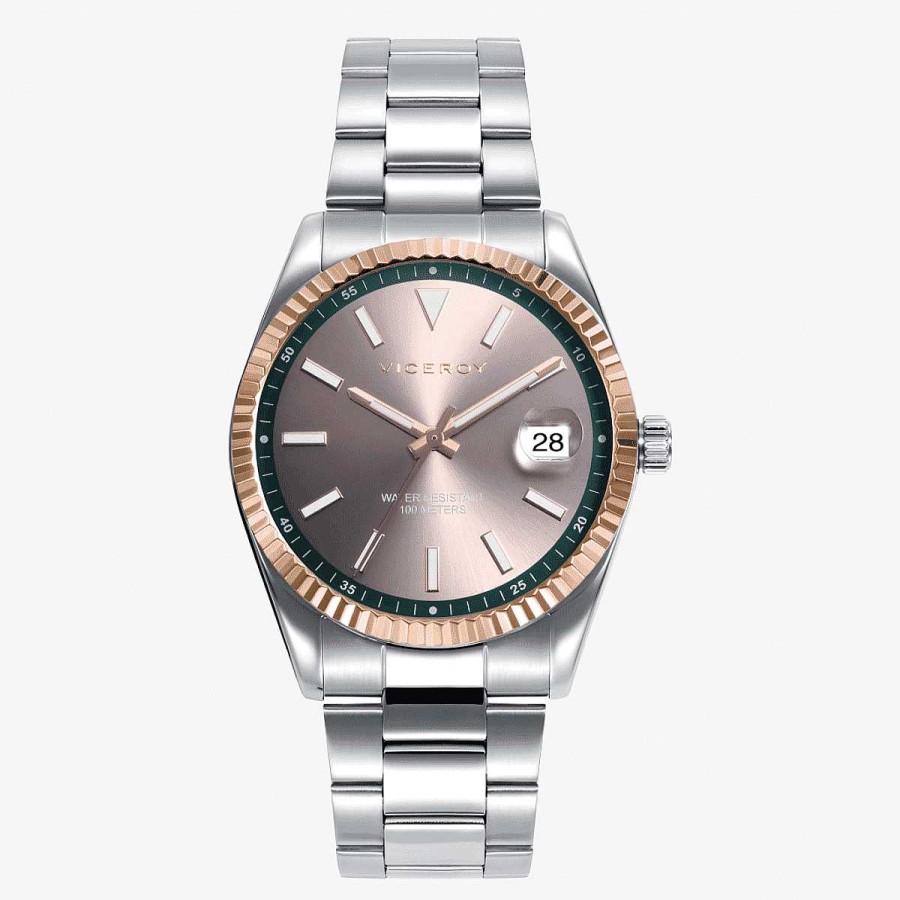 Relojes Viceroy | Reloj Viceroy Chic, Brazalete Acero Plateado, Esfera P Rpura