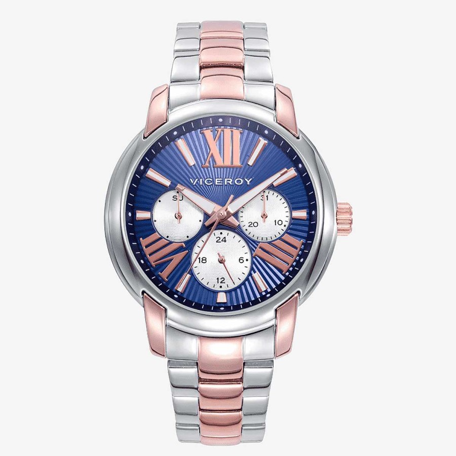 Relojes Viceroy | Reloj Viceroy Chic Roc O Osorno, Brazalete Acero Bicolor, Esfera Azul