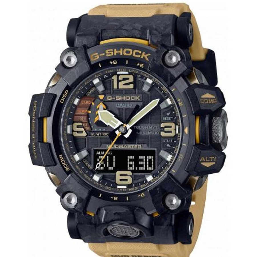 Relojes G-Shock | Reloj Casio G-Shock Master Of G Tierra Mudmaster Acero Brazalete Pl Stico Amarillo