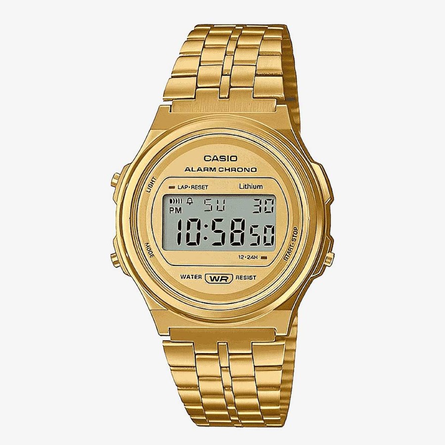 Relojes Casio | Reloj Casio Vintage Round Acero Dorado Esfera Redonda Dorada