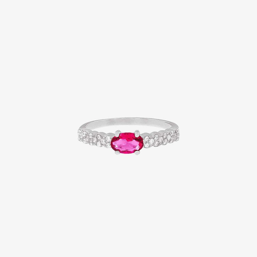 Joyer A B&U | Anillo De Plata Raspberry Oval